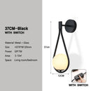 Axyaa Frosted Glass LED Wall Sconce in Copper Black