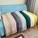 Axyaa Nordic Knitted Throw Blanket for Bed Sofa Travel TV Soft Towel Plaid Tapestry