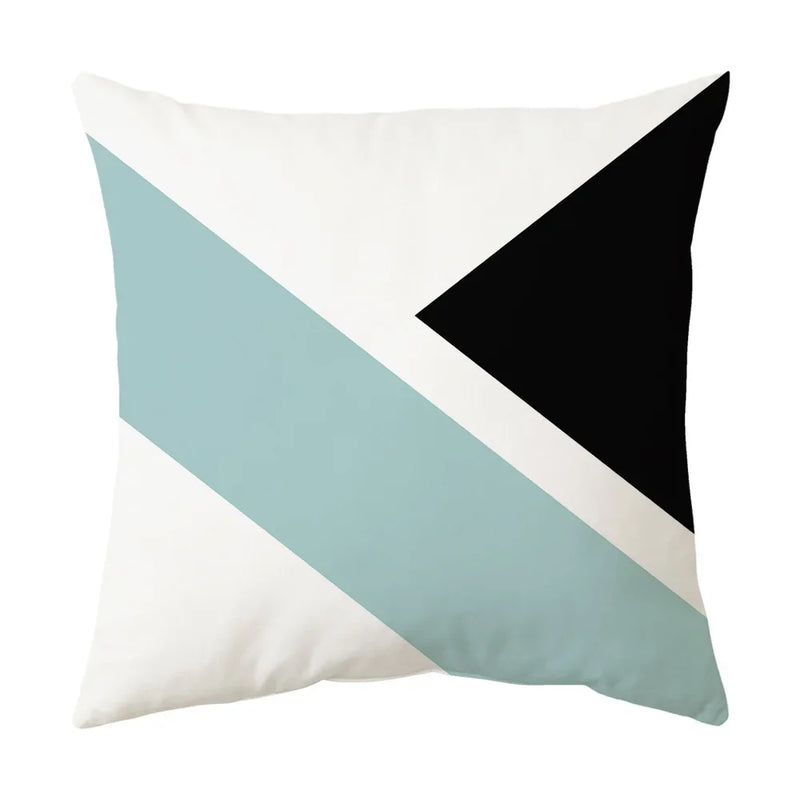 Axyaa Blue Geometric Pillowcase 45x45CM - Simple & Stylish Home Decor Fabrics