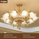 Axyaa Nordic Crystal Chandelier Modern Luxury Ceiling Light for Living Room Lobby