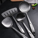 Axyaa Stainless Steel Kitchenware Set: Spatula, Rice Spoon, Colander, Utensils