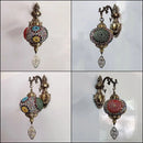 Axyaa Handcrafted Stained Glass Wall Lamp Art Deco Decor Globe Fixture