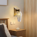 Axyaa Modern Brass Glass Wall Sconce G9 Bulb Gold Copper