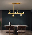 Axyaa Crystal Chandelier Pendant Light for Living Room, Dining Room, and Ceiling - Indoor Luxury Lighting