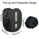 Axyaa Foldable Laundry Basket - Large Capacity, Washable, Wear-Resistant Storage Box