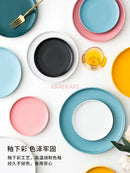 Axyaa Ceramic Western Cuisine Plate Set for Steak, Vegetables, Bread, Desserts, Breakfast