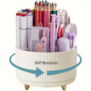 Axyaa Rotating 5-Slot Desk Pen Holder Jar