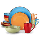 Axya Navia Stoneware Ceramic Dinnerware Set: Dinner Plate, Dessert Plate, Bowl, Mug