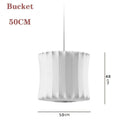 Axyaa White Fabric Lantern LED Pendant Chandelier for Modern Living Spaces