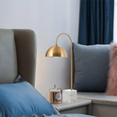 Axyaa Nordic Luxury Gold Table Lamp with Wireless Charging and Dimming
