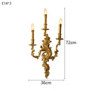 Axyaa Copper Candle Wall Lamp: European Style for Living Room, Bedroom, Dining Room