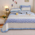 Axyaa Velvet Quilted Bed Cover Single/Double Bedspread - Winter Bed Linen