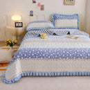 Axyaa Velvet Quilted Bed Cover Single/Double Bedspread - Winter Bed Linen