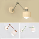 Axya Modern Macaron Wood Wall Lamp - Bedroom Bedside Light