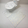 Axyaa Geometric Print Gold Rugs Set for Bedroom, Living Room, Bathroom