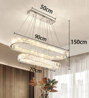 Axyaa Crystal Chandeliers: Modern LED Ceiling Lights for Living Room