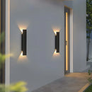 Axyaa 18W LED Waterproof Black Wall Lamp for Bedroom and Outdoor Lighting