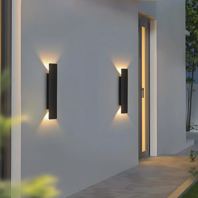 Axyaa 18W LED Waterproof Black Wall Lamp for Bedroom and Outdoor Lighting
