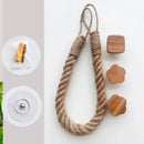 Axyaa Solid Wood Linen Rope Towel Rack: Stylish Bathroom Organization Solution