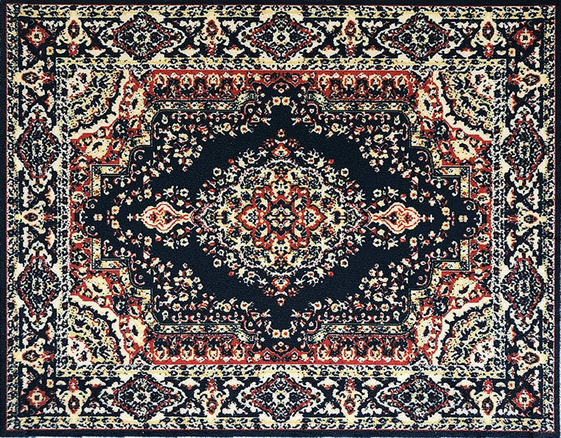 Axyaa Retro Style Large Rug - Modern Short Pile European Design for Home Decor