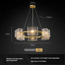 Axyaa Copper Glass Chandelier for Living Room, Bar, Villa, Staircase - Luxury Textured Design