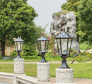 Axyaa Solar LED Outdoor Pillar Light Garden Decoration - Waterproof Retro Column Lamp