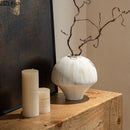 Axyaa Minimalist Ceramic Vase with Artificial Flowers Room Decor Aesthetic Display