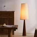 Axyaa Retro Wood Floor Lamp with Fabric Shade for Home Décor