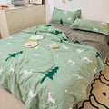 Axyaa Summer Quilts: Princess Style Floral Cartoon Bedspread, Washable Single Queen Comforter