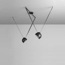 Art Deco Black Orange Lustre Cross Belt Pendant Light by Axyaa for Living Room