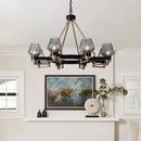 Axyaa Retro Luxury Glass Chandelier Pendant Lamp for Living and Dining Room Decor