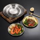 Axyaa Stainless Steel Plate Set for BBQ Barbecue and Desserts