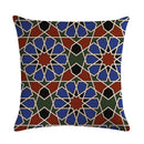 Axyaa Geometric Printed Linen Cushion Cover for Home Decoration 45x45cm