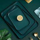 Axyaa Nordic Style Food Storage Tray Rectangular Plate for Kitchen Organization