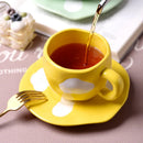 Axyaa Clouds Ceramic Coffee Cup Set - Kitchen Tableware Gift