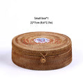 Axyaa Handwoven Rattan Storage Box Tea Food Container Organiser.