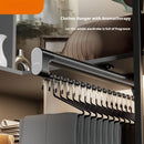 Axyaa Retractable Wardrobe Pull-Out Rod Trousers Rack with Top-Mounted Damping