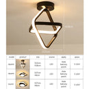 Axyaa LED Ceiling Light - Modern 2-Ring Design for Indoor Lighting Fixtures