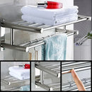 Axyaa Towel Rack Wall Mount Holder Bathroom Accessories Shower Hanger Towel Bar Shelf