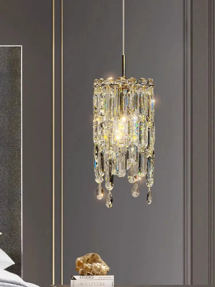 Axyaa Crystal Pendant Light: High-End Master Bedroom & Restaurant Chandelier