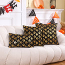 Axyaa Gilded Pumpkin Halloween Pillowcase Set - Orange Festival Decor - Soft Throw Cushion Cover