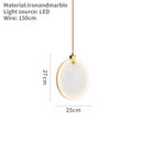 Axyaa Marble Pendant Lamp LED Small Chandelier Light Fixture for Home Decor