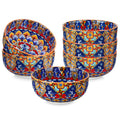 Axyaa 6-Piece Bohemian Ceramic Cereal Bowls Set for Various Meals