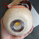 Axyaa Circular Yellow Stone Droplight LED Pendant Light