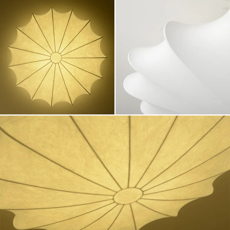 Axyaa Nordic LED Silk Ceiling Lamp - Modern Wabi Sabi Design