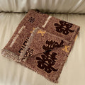 Axyaa 4-Layer Cotton Gauze Fringed Blanket for Spring & Summer