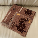 Axyaa 4-Layer Cotton Gauze Fringed Blanket for Spring & Summer