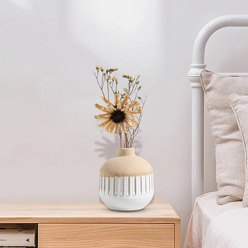 Axya Ceramic Vase Flower Aromatherapy Bottle Arts Crafts TV Cabinet Decoration