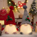 Axyaa Glowing Rudolph Doll Ornaments Knitted Pointed Hat with Lights