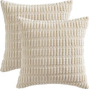 White Green Corduroy Cushion Cover 45x45, Modern Home Decor for Sofa, Axyaa Brand